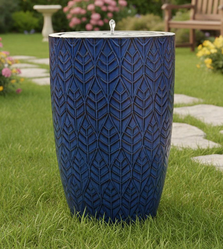 نافورة سيراميك بتصميم ورقي