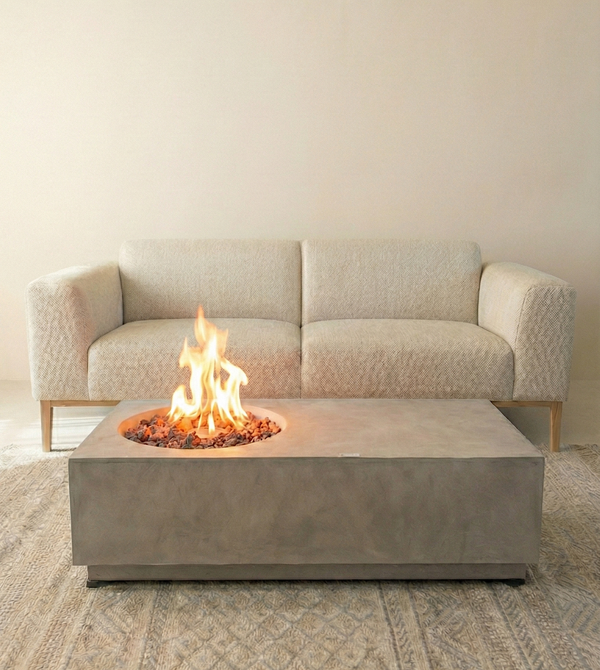 دفاية غاز مستطيلة لون رمادي