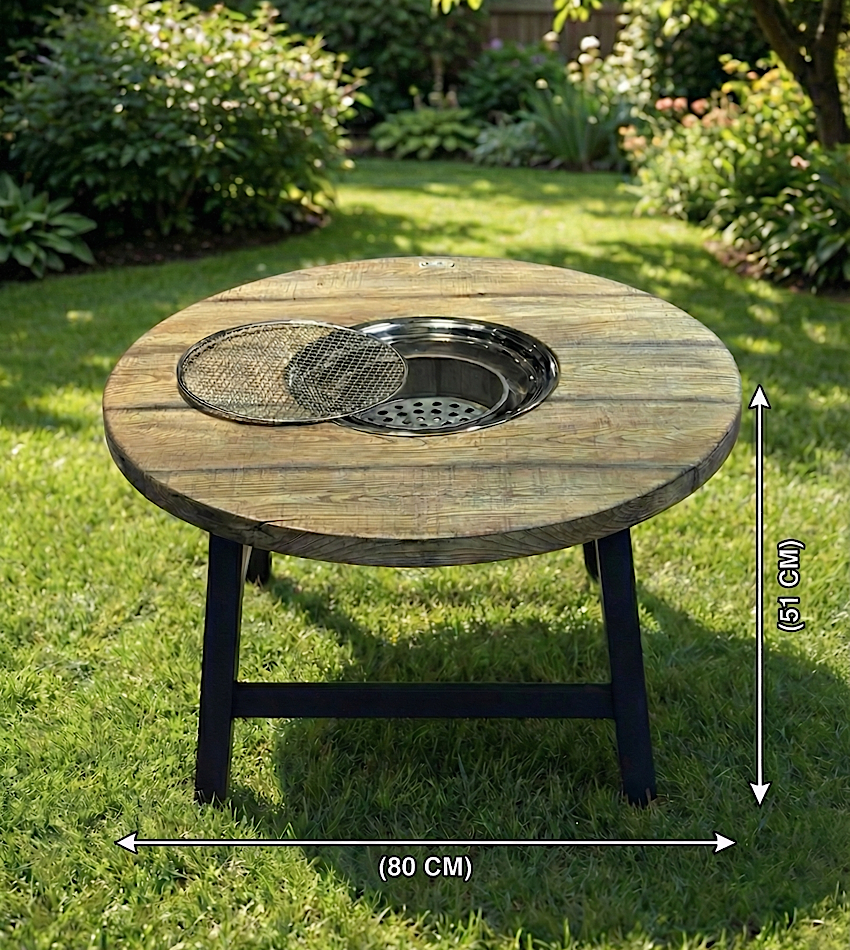 Round Charcoal Table