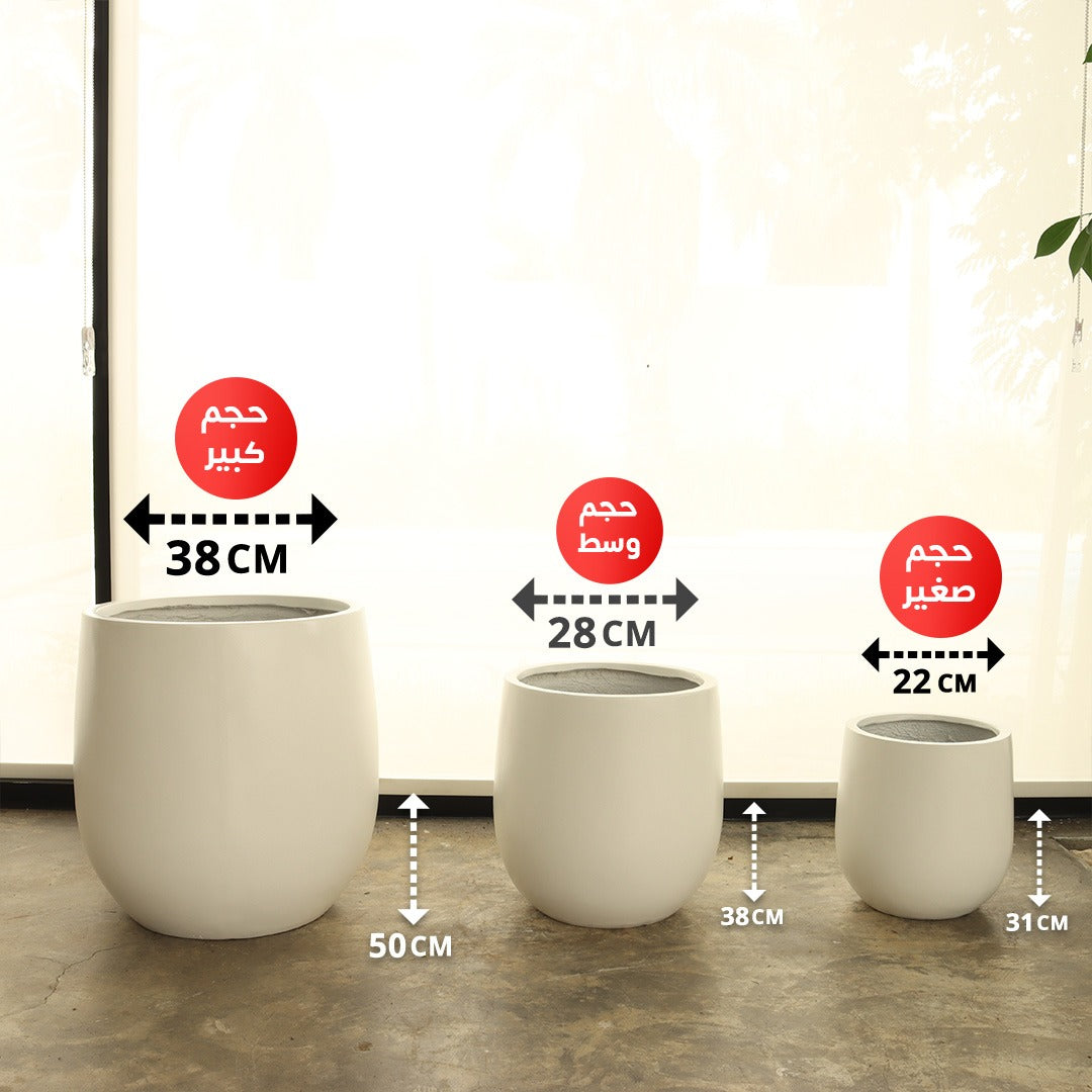 حوض فايبر جلاس (أبيض براق)