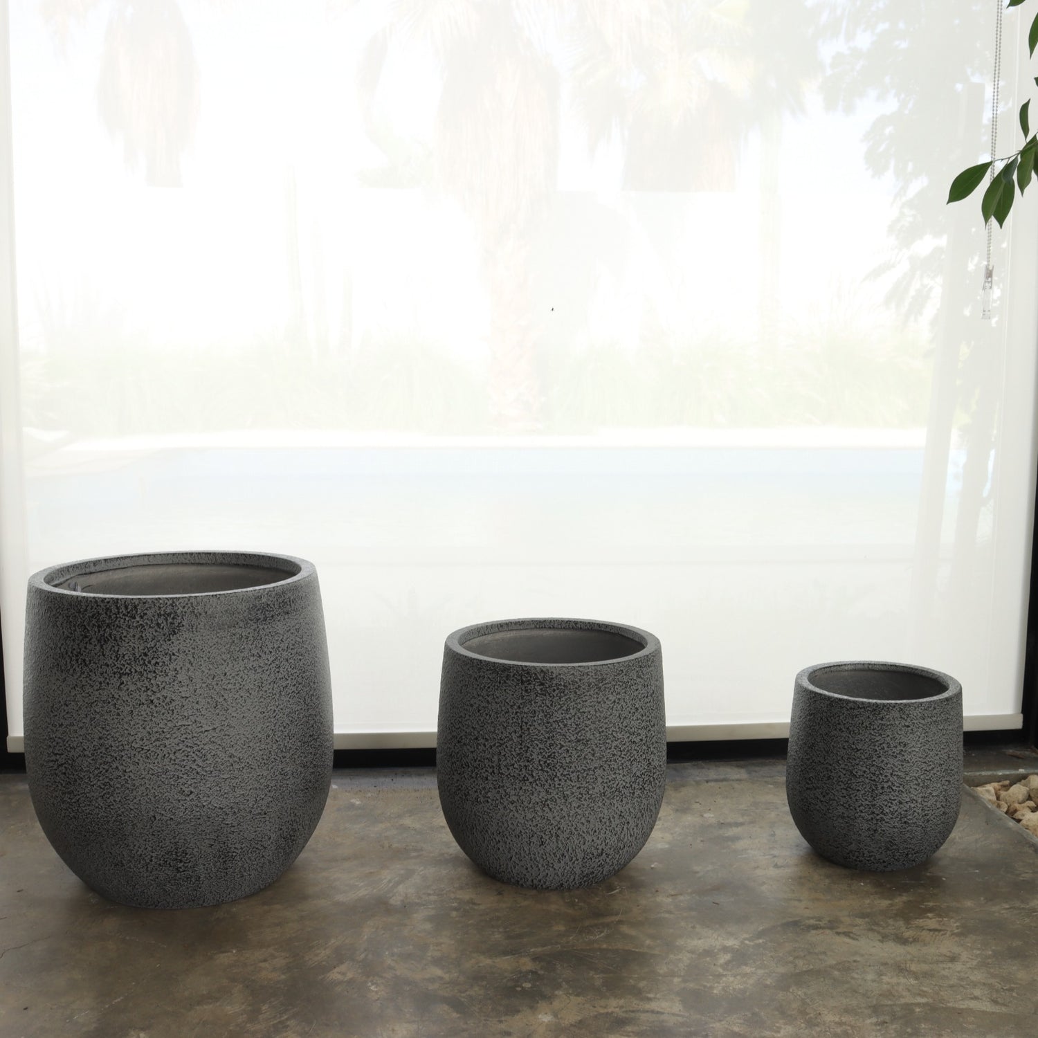 حوض فايبر جلاس (رخامي رمادي)