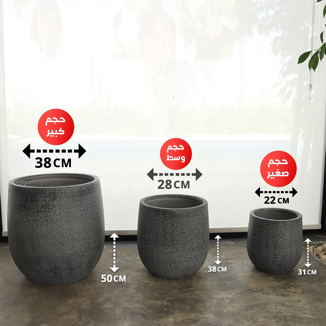 حوض فايبر جلاس (رخامي رمادي)