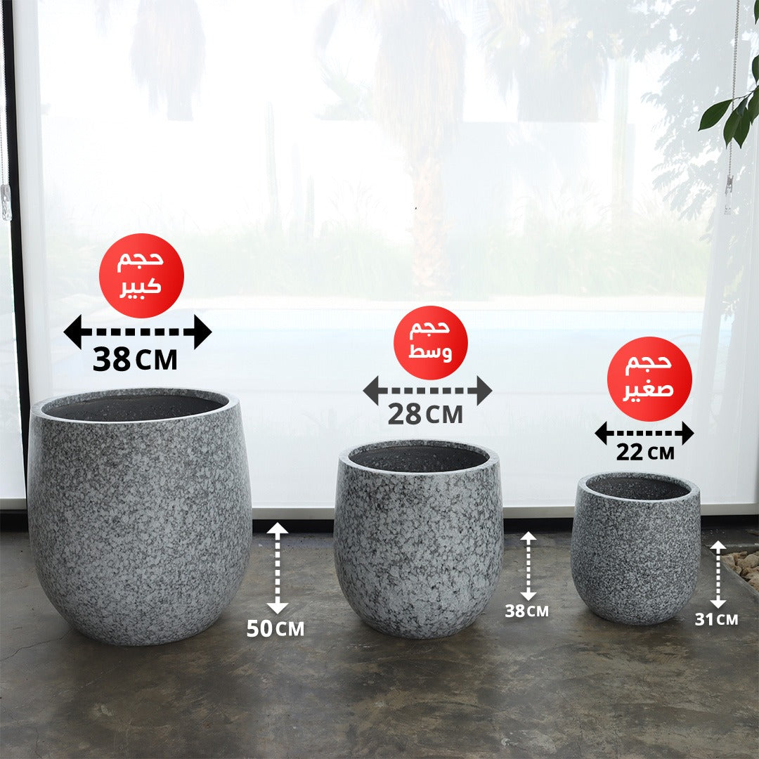 حوض فايبر جلاس (رخامي فضي)