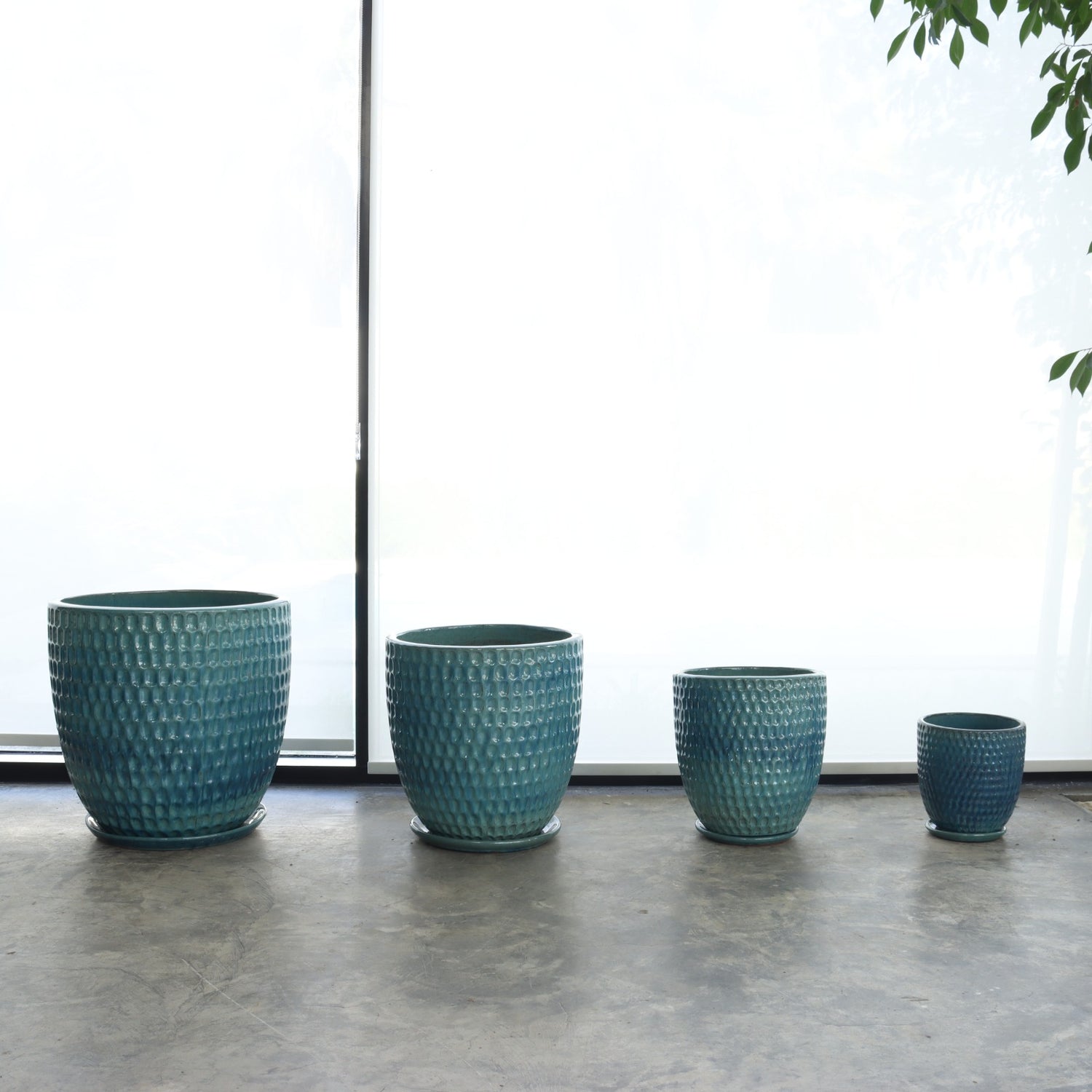 حوض سيراميك مع صحن تصريف المياه (أزرق سماوي)