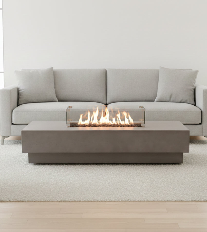 دفاية غاز مستطيلة لون رمادي