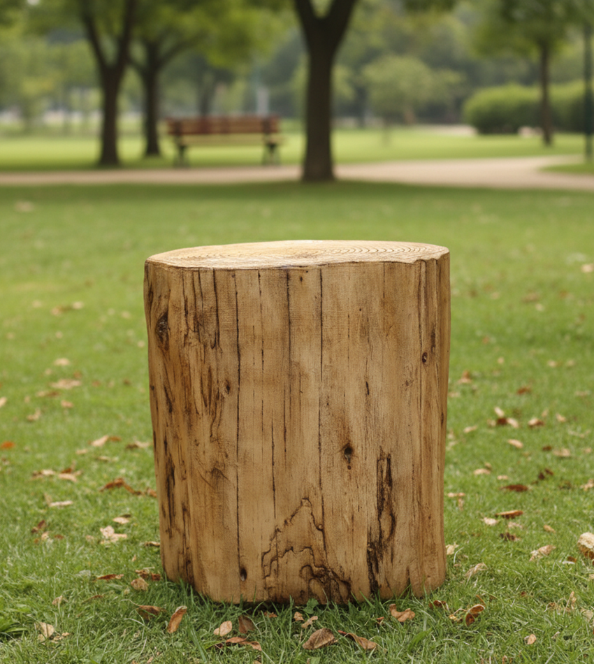 كرسي بتصميم خشبي