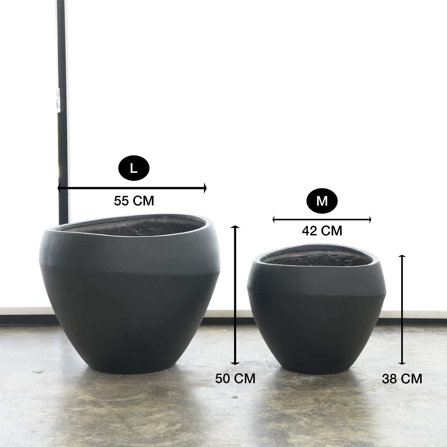 Curved Fiberglass Pot