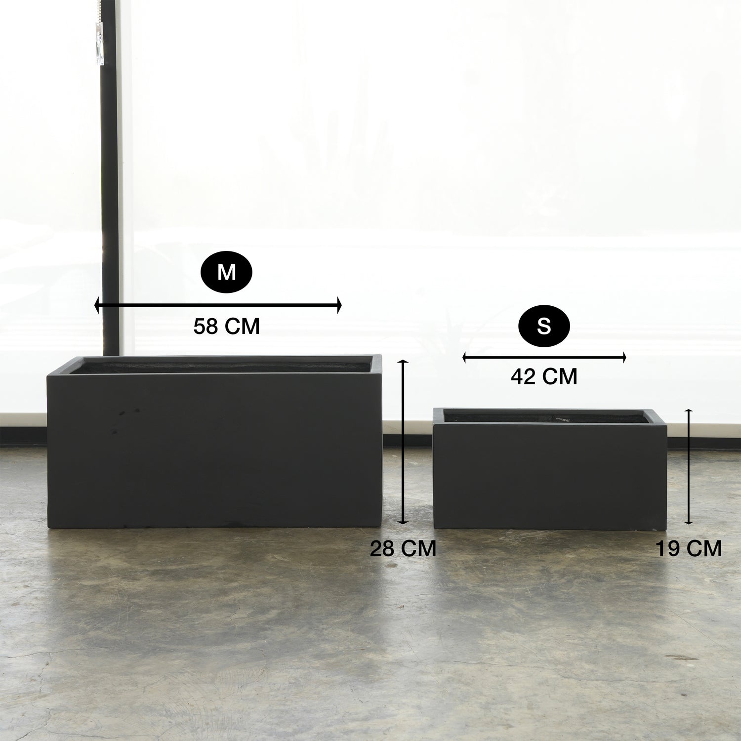 Rectangular Fiberglass Pot